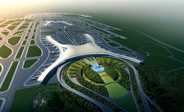 重慶機場：高亮度吸引眼球！